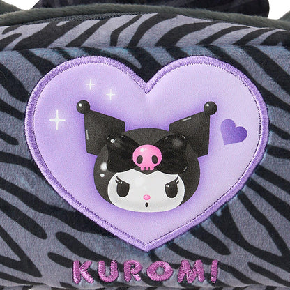 Étui à crayons Sanrio Kuromi Monotone Animal en polyester PU, design durable.