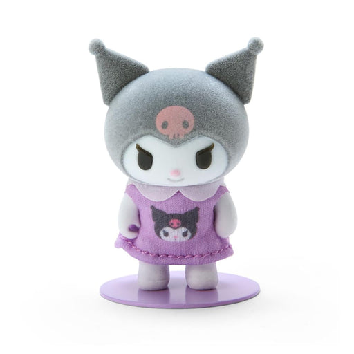 Sanrio Kuromi Mini Flocky Dress-Up Doll - Sanrio Pitatto Friends Kuromi-Chan 6.8x3.6x3cm 604321- Japan Figure Store - #1 Bring To You The Best Japanese Goods