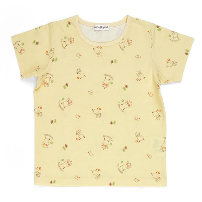 Sanrio Pochacco Kids Short Sleeve Pajamas 120cm Cotton Pajama Set- Japan Figure Store - #1 Bring To You The Best Japanese Goods