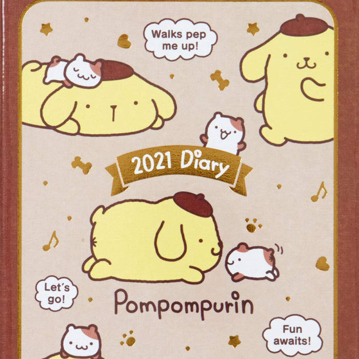 Sanrio Pompompurin 2021 B6 Diary Block Type Planner- Japan Figure Store - #1 Bring To You The Best Japanese Goods