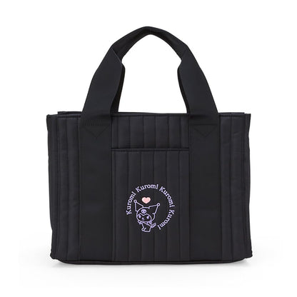 Sanrio Kuromi Quilted Tote Bag Medium 46x12.5x28 cm- Japan Figure Store - #1 Bring To You The Best Japanese Goods