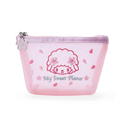 Sanrio Sakura Series Mesh Pouch My Sweet Piano 9x15x5cm Character Design- Japan Figure Store - #1 Bring To You The Best Japanese Goods
