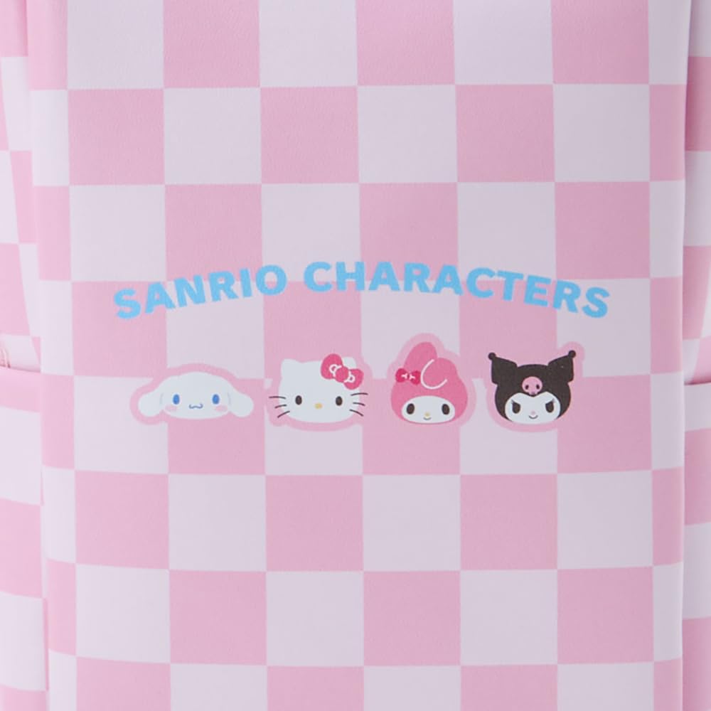 Sanrio Characters Clear Tote Bag With Shoulder Strap Pastel Checker 20x18x7 Cm- Japan Figure Store - #1 Bring To You The Best Japanese Goods