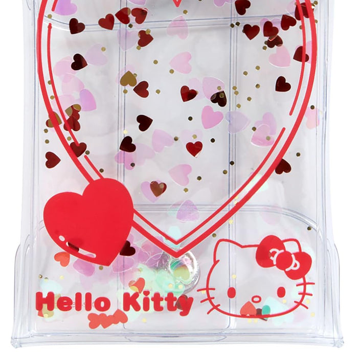 Sanrio Clear Pouch with Carabiner - Hello Kitty Colorful Heart Series- Japan Figure Store - #1 Bring To You The Best Japanese Goods