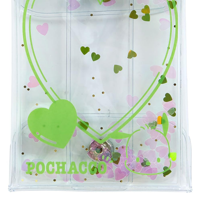 Sanrio Colorful Heart Pochacco Clear Pouch with Carabiner - 3rd Edition- Japan Figure Store - #1 Bring To You The Best Japanese Goods
