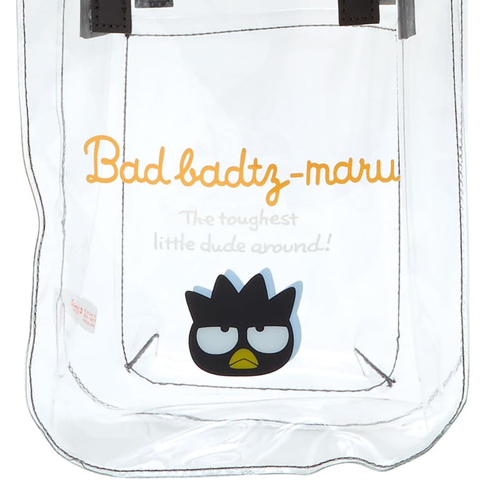 Sanrio Badtz-Maru Clear Tote Bag with Shoulder Strap 21x17x7.5cm- Japan Figure Store - #1 Bring To You The Best Japanese Goods