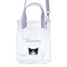 Sanrio Clear Tote Bag with Shoulder Strap 21x17x7.5 cm Kuromi Design- Japan Figure Store - #1 Bring To You The Best Japanese Goods