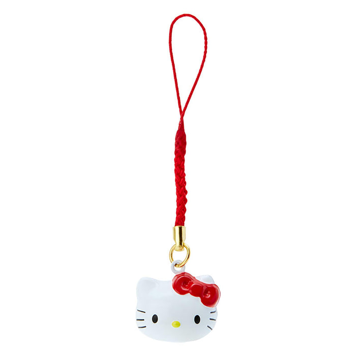 Sanrio Hello Kitty Face-Shaped Bell Strap String Brass Netsuke 341401- Japan Figure Store - #1 Bring To You The Best Japanese Goods