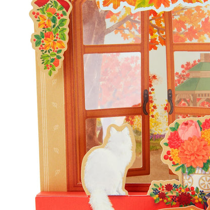 Sanrio Autumn Greeting Card with Window Scenery 11-4 844381- Japan Figure Store - #1 Bring To You The Best Japanese Goods