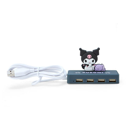 Sanrio Kuromi Slim USB Hub – Compact 6x9.5x3 cm Design 327484- Japan Figure Store - #1 Bring To You The Best Japanese Goods