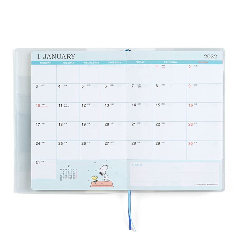 Sanrio Snoopy A6 Diary 2022 12-Month Planner- Japan Figure Store - #1 Bring To You The Best Japanese Goods
