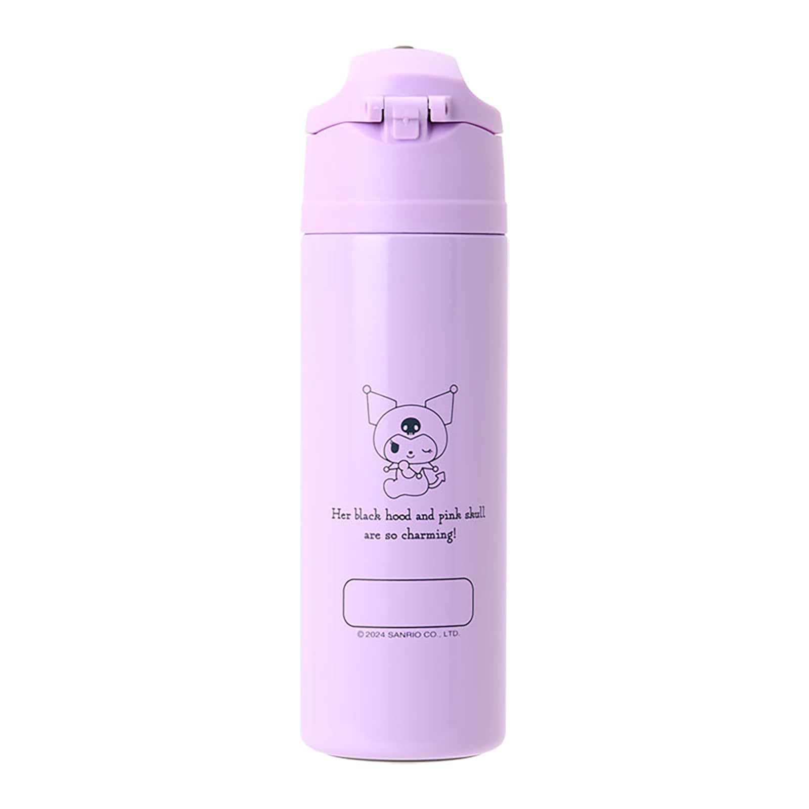 Sanrio Kuromi Stainless Steel Bottle for Kids 470Ml Cold Storage One-Touch Open