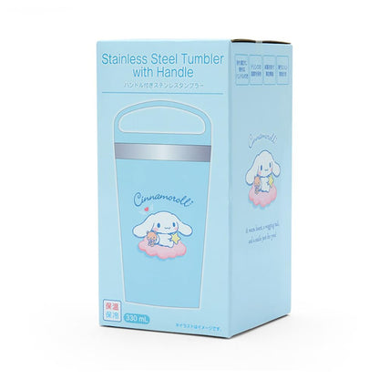 Sanrio Cinnamoroll Stainless Steel Tumbler With Handle 16cm- Japan Figure Store - #1 Bring To You The Best Japanese Goods