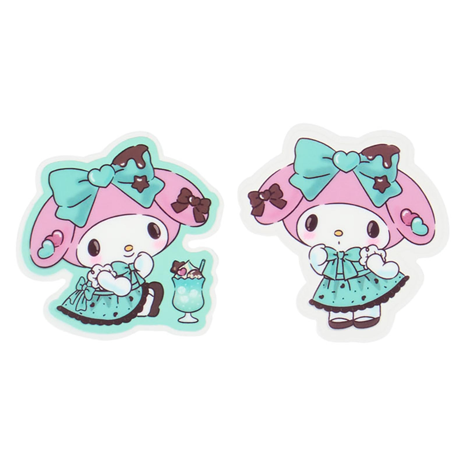 Sanrio Sticker Set Chocolate Mint Transparent PVC Material 444383