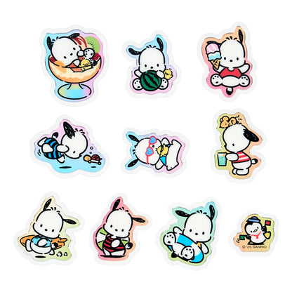 Sanrio Pochacco Summer Stickers Set PVC/CPP for Ages 3+ 176311- Japan Figure Store - #1 Bring To You The Best Japanese Goods