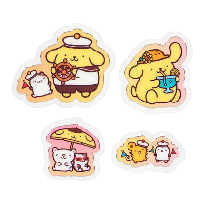 Sanrio Pompompurin Summer Stickers PVC/CPP Case for Ages 3+- Japan Figure Store - #1 Bring To You The Best Japanese Goods