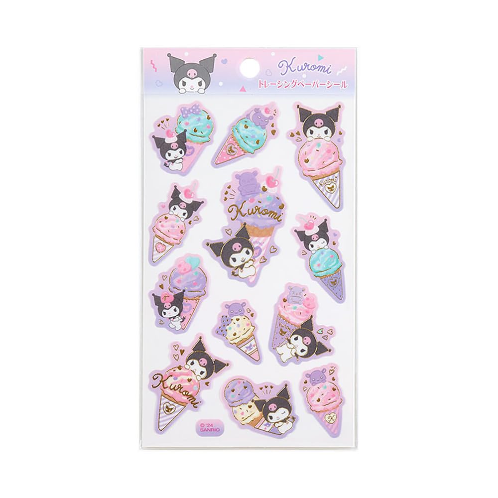 Sanrio Kuromi Tracing Paper Stickers Ice Party 326941 for Crafts- Japan Figure Store - #1 Bring To You The Best Japanese Goods