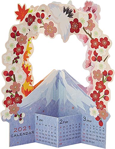 Sanrio Wafuu Card Flower Frame 4-Sided Mt Fuji 2024 Calendar- Japan Figure Store - #1 Bring To You The Best Japanese Goods