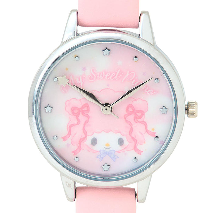 Sanrio Dreamy My Sweet Piano Watch with Metal Frame and Faux Leather Strap
