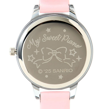 Sanrio Dreamy My Sweet Piano Watch with Metal Frame and Faux Leather Strap