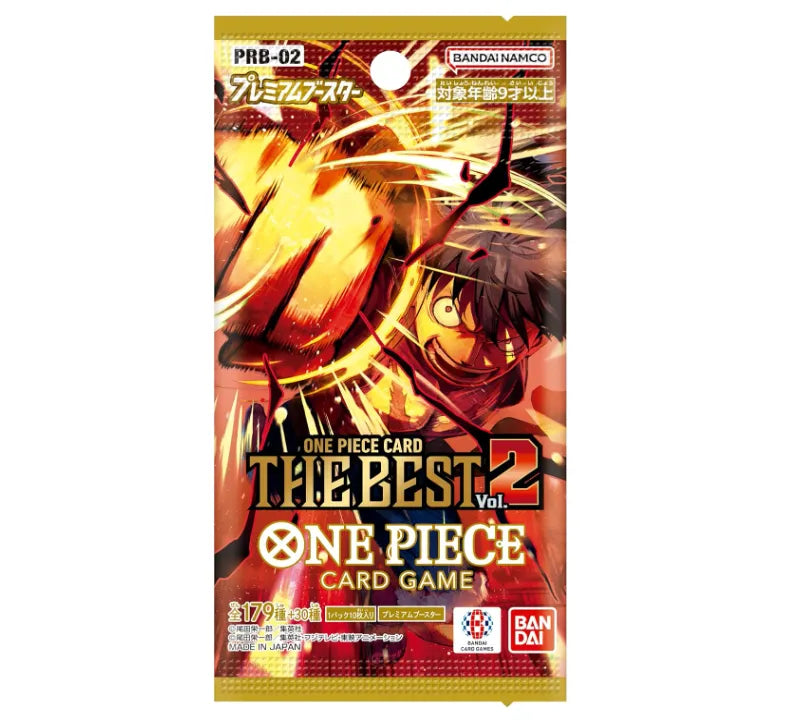 Bandai One Piece Card Game Premium Booster: The Best Vol.2 Box with 10 Packs