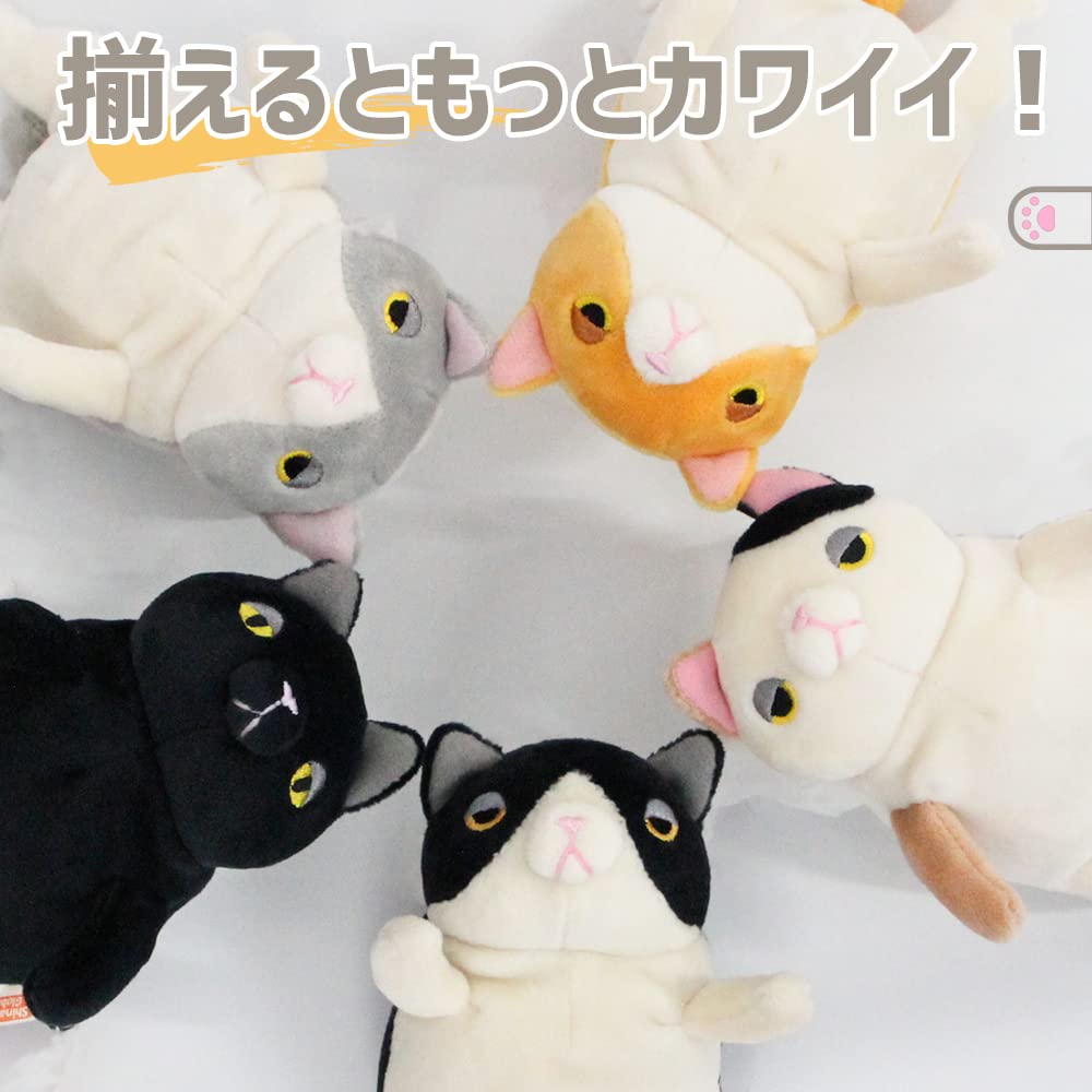 Shinada Global Mochi Mini Plush Black Cat 7x5x14cm Animal Toy Mochi Neko Series- Japan Figure Store - #1 Bring To You The Best Japanese Goods