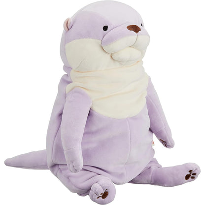 Shinada Global Mochi Otter Pastel Lavender Large Plush Toy 22x22x30cm- Japan Figure Store - #1 Bring To You The Best Japanese Goods
