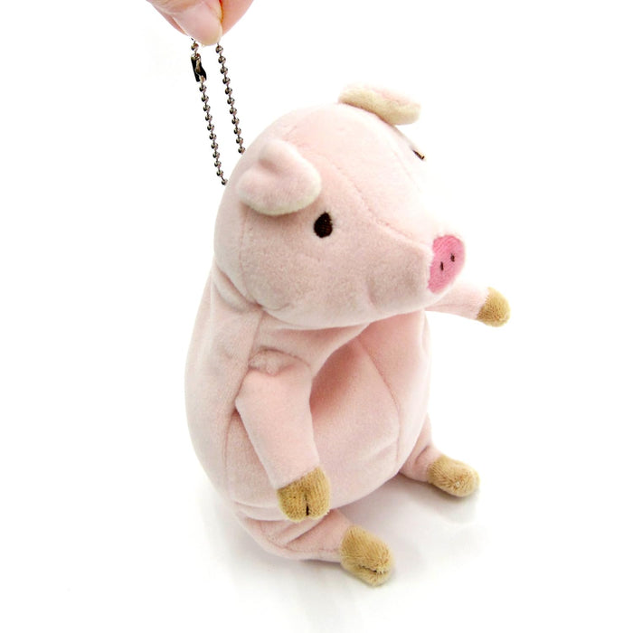 Shinada Global Mini Mochi Pig Plush Toy Pink 7x5x14cm - Mochi Series- Japan Figure Store - #1 Bring To You The Best Japanese Goods