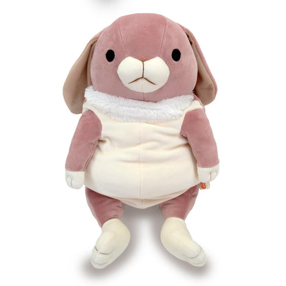 Shinada Global Large Mochi Rabbit Lop Ear Pink Stuffed Animal 22x22x30 cm Mous-0350Rpk- Japan Figure Store - #1 Bring To You The Best Japanese Goods