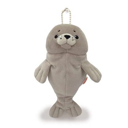Shinada Global Mini Mochi Seal Grey Stuffed Animal 7x5x14cm - Moaz-0088G- Japan Figure Store - #1 Bring To You The Best Japanese Goods