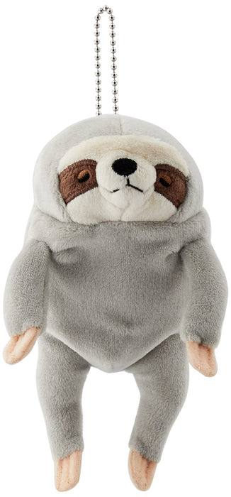 Shinada Global Mochi Series Mini Grey Sloth Plush Animal 7x5x14cm- Japan Figure Store - #1 Bring To You The Best Japanese Goods