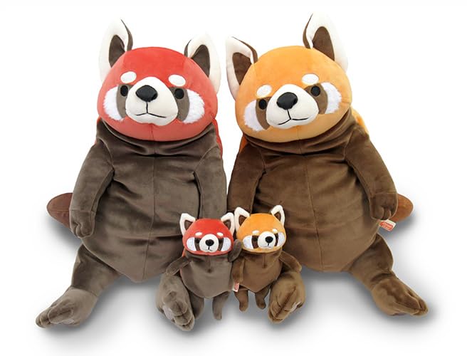 Shinada Global Mochi Series Mini Red Panda Plush Toy Gold Brown 7x5x14 cm- Japan Figure Store - #1 Bring To You The Best Japanese Goods
