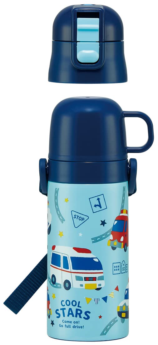 Skater 350ml Kids Stainless Steel Water Bottle - Direct Drinking Cup for Boys Car Themed- Japan Figure Store - #1 Bring To You The Best Japanese Goods