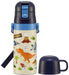 Skater Dinosaur Boys 350Ml 2-in-1 Stainless Steel Water Bottle & Cup- Japan Figure Store - #1 Bring To You The Best Japanese Goods