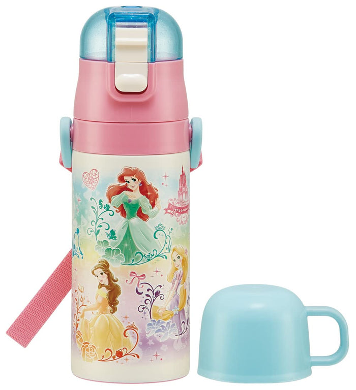 Skater Disney Princess Stainless Steel Water Bottle & Cup for Girls 350ml- Japan Figure Store - #1 Bring To You The Best Japanese Goods