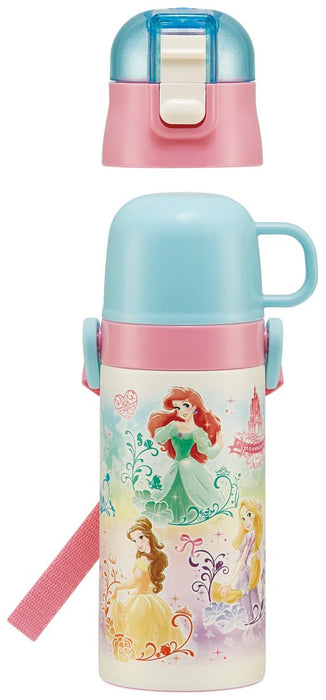 Skater Disney Princess Stainless Steel Water Bottle & Cup for Girls 350ml- Japan Figure Store - #1 Bring To You The Best Japanese Goods