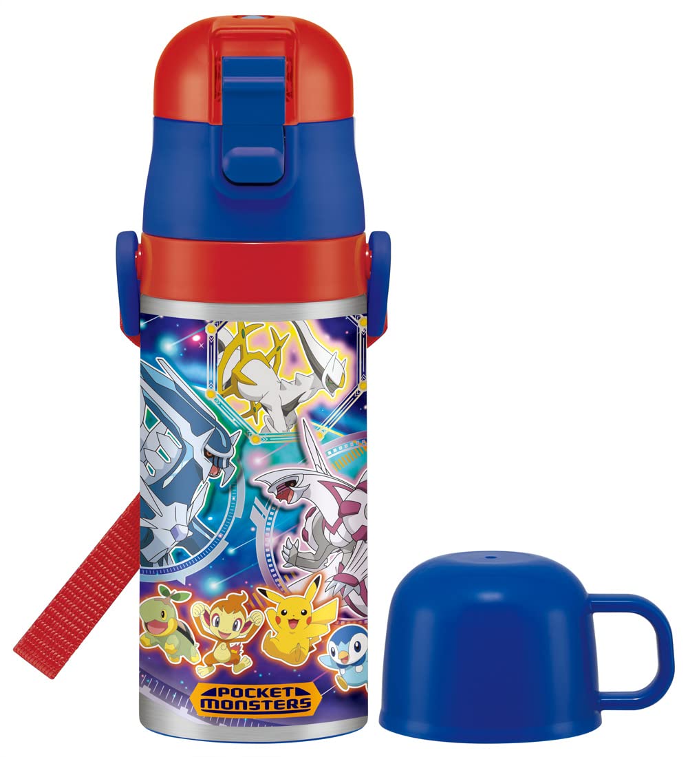 Skater Boys 350ml Pokemon 22 Stainless Steel Kids Water Bottle with Cup- Japan Figure Store - #1 Bring To You The Best Japanese Goods