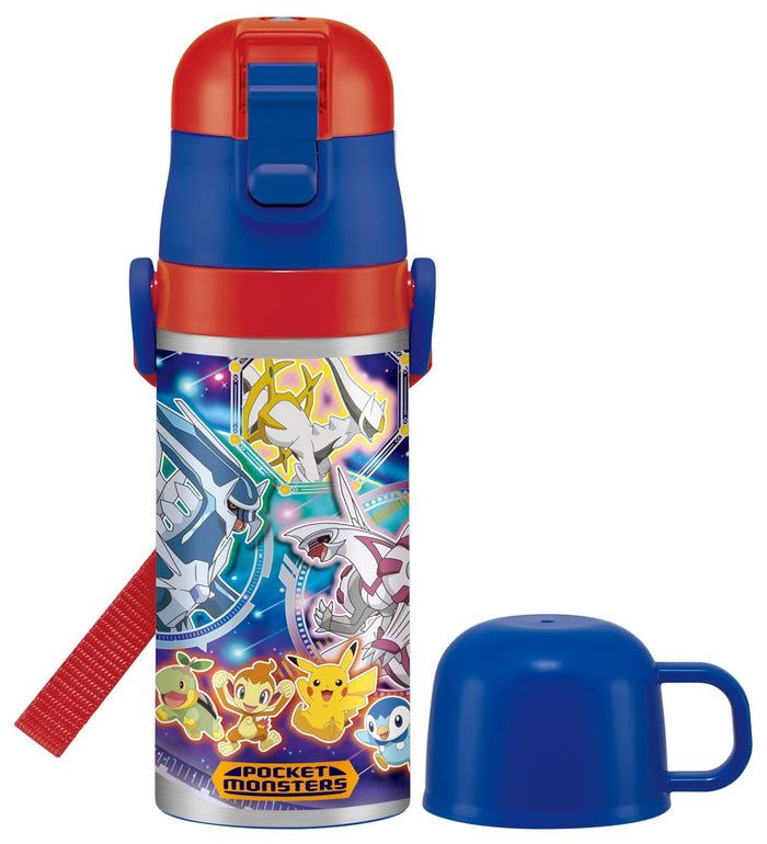 Skater Boys 350ml Pokemon 22 Stainless Steel Kids Water Bottle with Cup- Japan Figure Store - #1 Bring To You The Best Japanese Goods