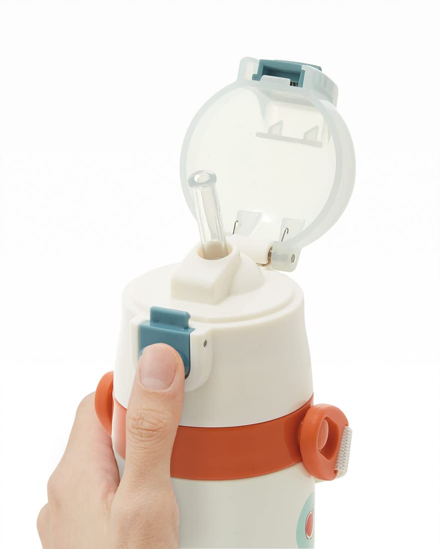 Skater Curious George 2-Way Kids Water Bottle Stainless Steel 350ml with Straw- Japan Figure Store - #1 Bring To You The Best Japanese Goods