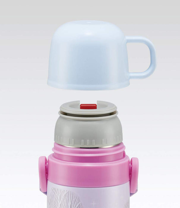 Skater Disney Frozen 2 Stainless Steel Kids Water Bottle with Cup 430ml - SKDC4-A- Japan Figure Store - #1 Bring To You The Best Japanese Goods