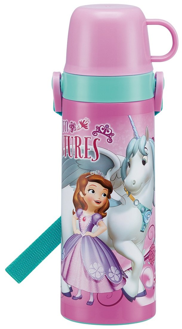 Skater Stainless Steel Water Bottle 600ml with Cup - Sofia Disney Edition- Japan Figure Store - #1 Bring To You The Best Japanese Goods
