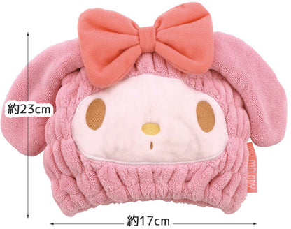 Skater Quick Drying My Melody Sanrio Animal Towel Cap Absorbent 23cmX17cm- Japan Figure Store - #1 Bring To You The Best Japanese Goods