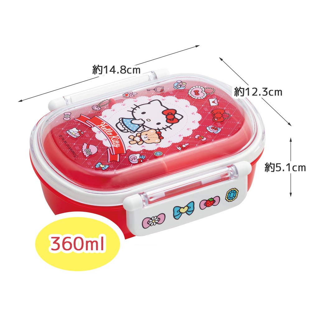 Skater Hello Kitty Kids Bento Box 360Ml Ag+ Antibacterial Soft Made in Japan- Japan Figure Store - #1 Bring To You The Best Japanese Goods