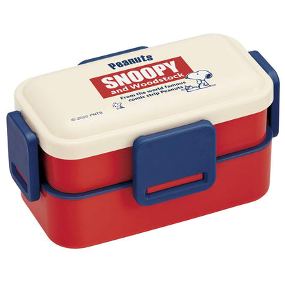 Skater Ag+ Antibacterial 2-Tier Lunch Box 600ml Snoopy Retro Made in Japan- Japan Figure Store - #1 Bring To You The Best Japanese Goods