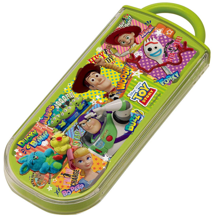Skater Kids Toy Story 21 Trio Set - Chopsticks Spoon Fork Ag+ Antibacterial Made in Japan- Japan Figure Store - #1 Bring To You The Best Japanese Goods