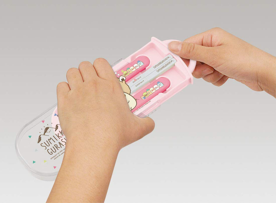 Skater Kids Trio Utensil Set - Ag+ Antibacterial Sumikko Gurashi Japan Made Camping Friendly- Japan Figure Store - #1 Bring To You The Best Japanese Goods