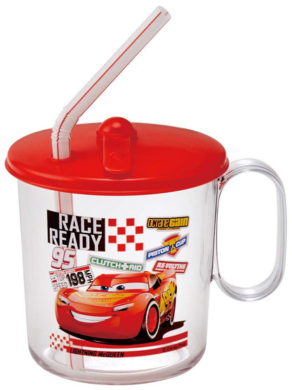 Skater Disney Cars Antibacterial Ag+ Straw Cup with Cap Made in Japan- Japan Figure Store - #1 Bring To You The Best Japanese Goods