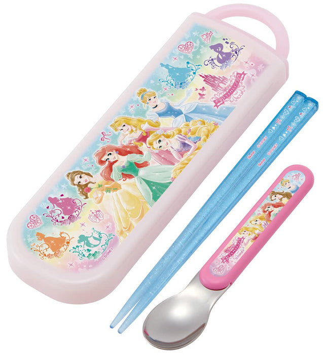 Skater Disney Princess 22 Antibacterial Chopsticks and Spoon Set Made in Japan