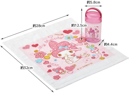 Skater My Melody Kirakira Doll Hand Towel Set with Case Antibacterial 32 x 30.5cm Japan-Made- Japan Figure Store - #1 Bring To You The Best Japanese Goods