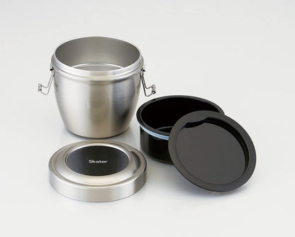 Skater 800ml Silver Antibacterial Stainless Steel Insulated Lunch Box - Rice Bowl Stlbd8Ag-A- Japan Figure Store - #1 Bring To You The Best Japanese Goods